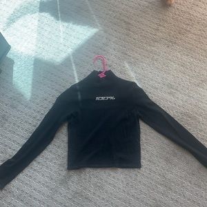 Rhinestone crop turtleneck NWT